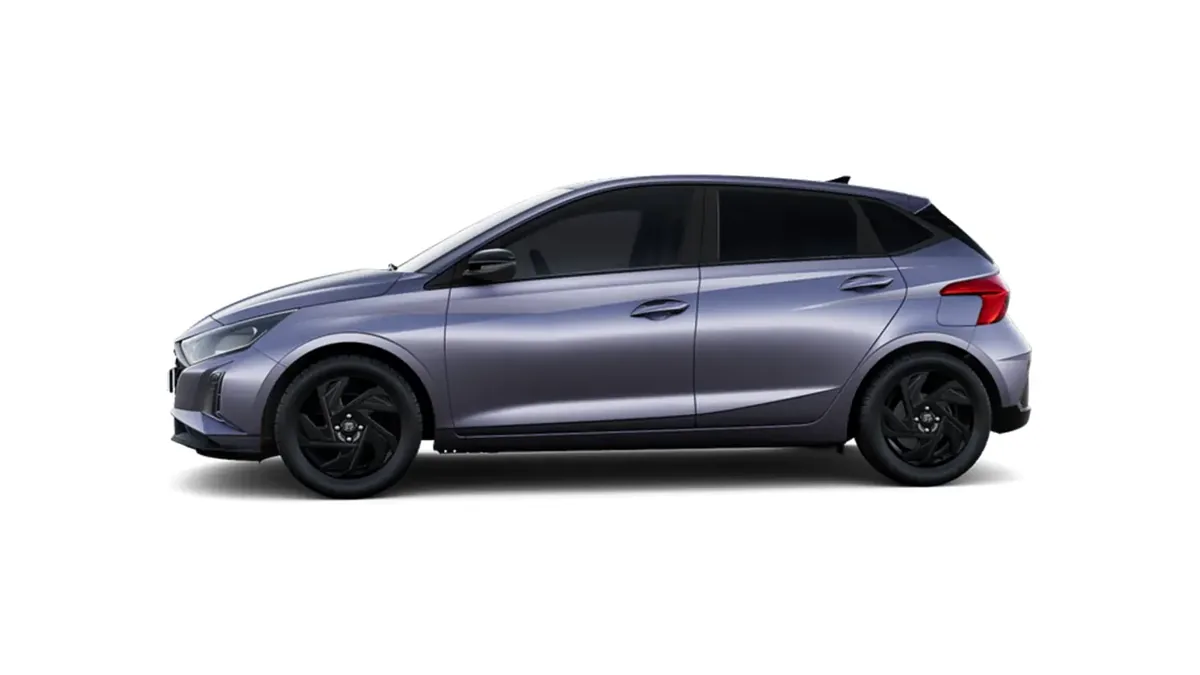 Hyundai i20 1.0T Black Line 90cv MY26 en renting — Lateral